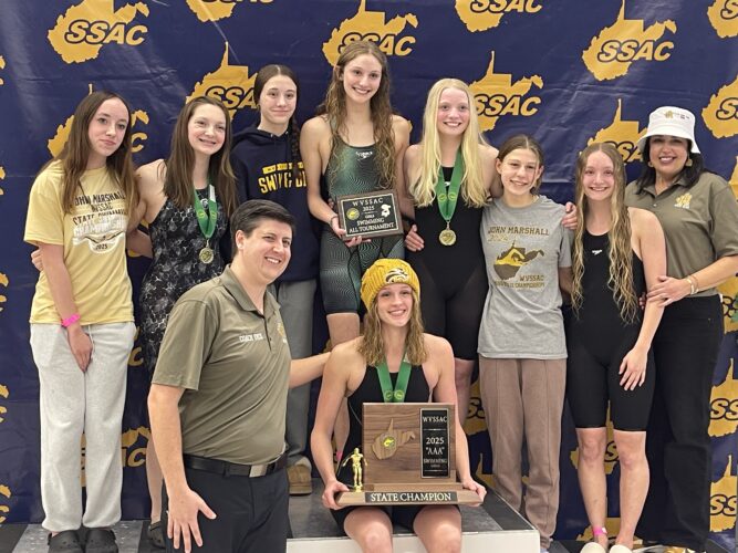 John Marshall Girls Win Share Of State Swimming Championship